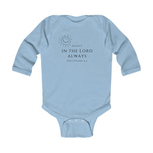 Load image into Gallery viewer, Rejoice in the Lord Onesie
